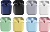 InPods GEEL draadloze oordopjes 12 macarons kleur -matte kleuren