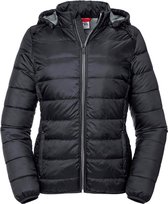 Russell Dames/dames Hooded Nano Jacket (Zwart)