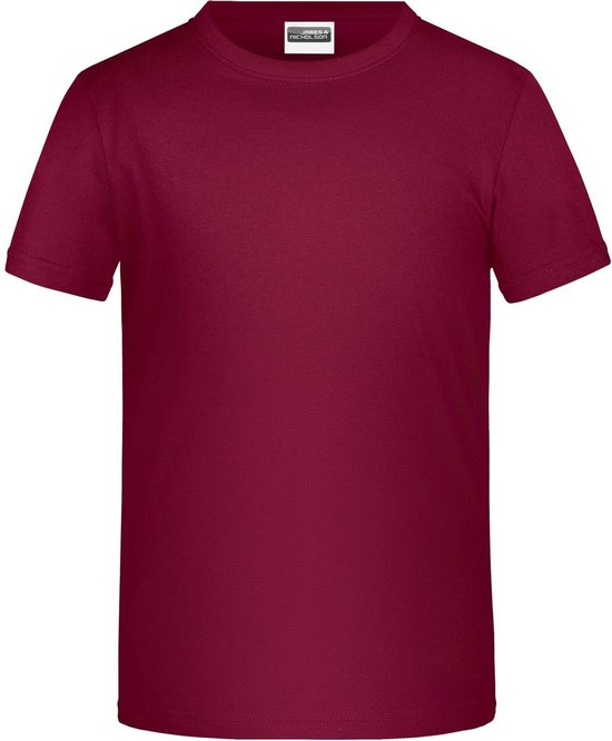 James And Nicholson Childrens Boys Basic T-Shirt (Wijn)