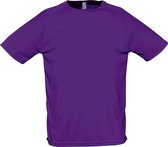 SOLS Heren Sportief T-Shirt met korte mouwen Performance (Donkerpaars)