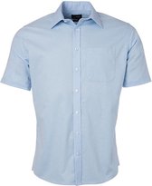 James and Nicholson Herenshirt met korte mouwen Oxford Shirt (Lichtblauw)