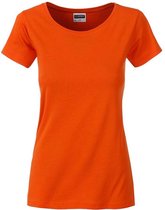 James and Nicholson Dames/dames Basic Organic Katoenen T-Shirt (Donker Oranje)