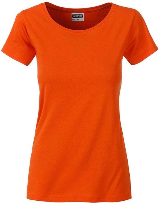 James and Nicholson T-shirt Basic en coton biologique pour femmes / femmes ( Oranje foncé)