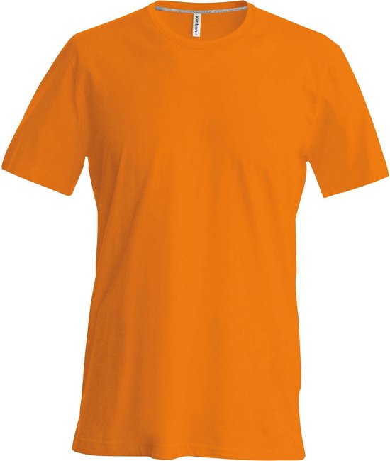 Kariban Heren Slim Fit Korte Mouw Bemanningshals T-Shirt (Oranje)