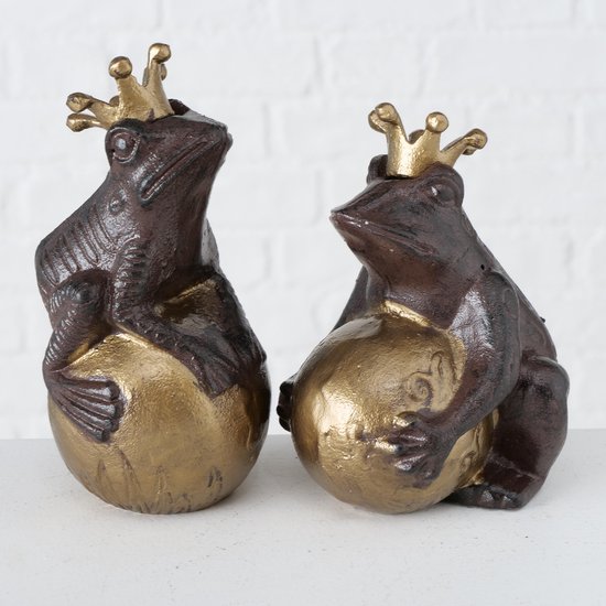 Figurine grenouille en bronze statuette collection décoration 