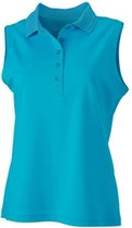James and Nicholson Vrouwen/dames Actieve Mouwloze Polo (Turquoise)