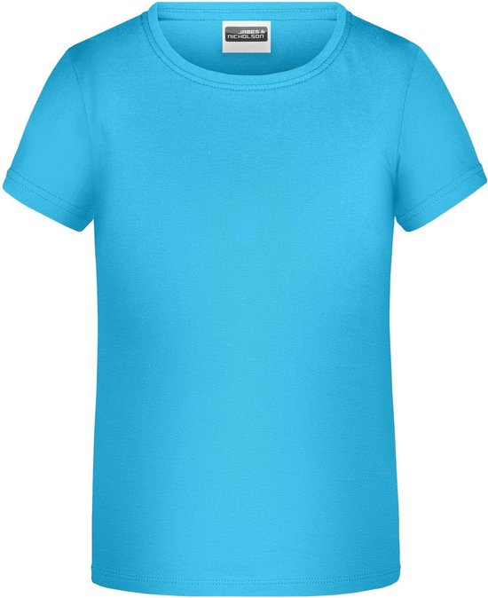 T-shirt Basic pour filles James And Nicholson (turquoise)