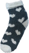 Huissokken dames - Sokken dames - Dikke sokken  - Warme sokken - Slofsokken - Thermosokken - Bedsokken - Cadeau voor haar - Donker grijs