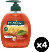 PALMOLIVE Handzeep - Hygiëne Plus Bescherming Tegen Bacterien - Family - 300ml x 4