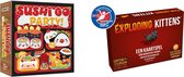 Spellenbundel - Kaartspel - 2 stuks - Sushi Go Party & Exploding Kittens