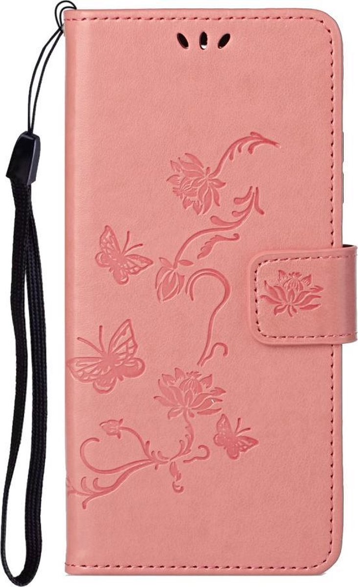 Roze vlinders agenda case hoesje Nokia 2.4