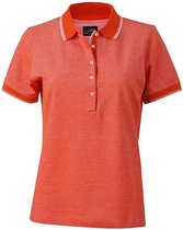 James and Nicholson Vrouwen/dames Polo Top (Grenadine/Wit)