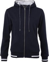 James and Nicholson Dames/dames Club Sweat Jacket (Marine / Wit)