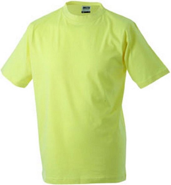 T-shirt rond unisexe James and Nicholson (jaune clair)