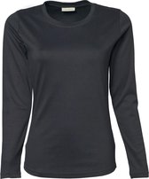 Tee Jays T-shirt Interlock à manches longues pour femmes/femmes (gris foncé)