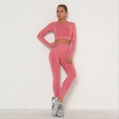 Shape Sportlegging Dames High Waist Naadloze Push Up Yoga Broek - Rood