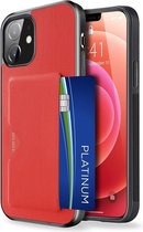 Dux Ducis - iPhone 12 Mini hoesje - Pocard Series - Back Cover - Rood