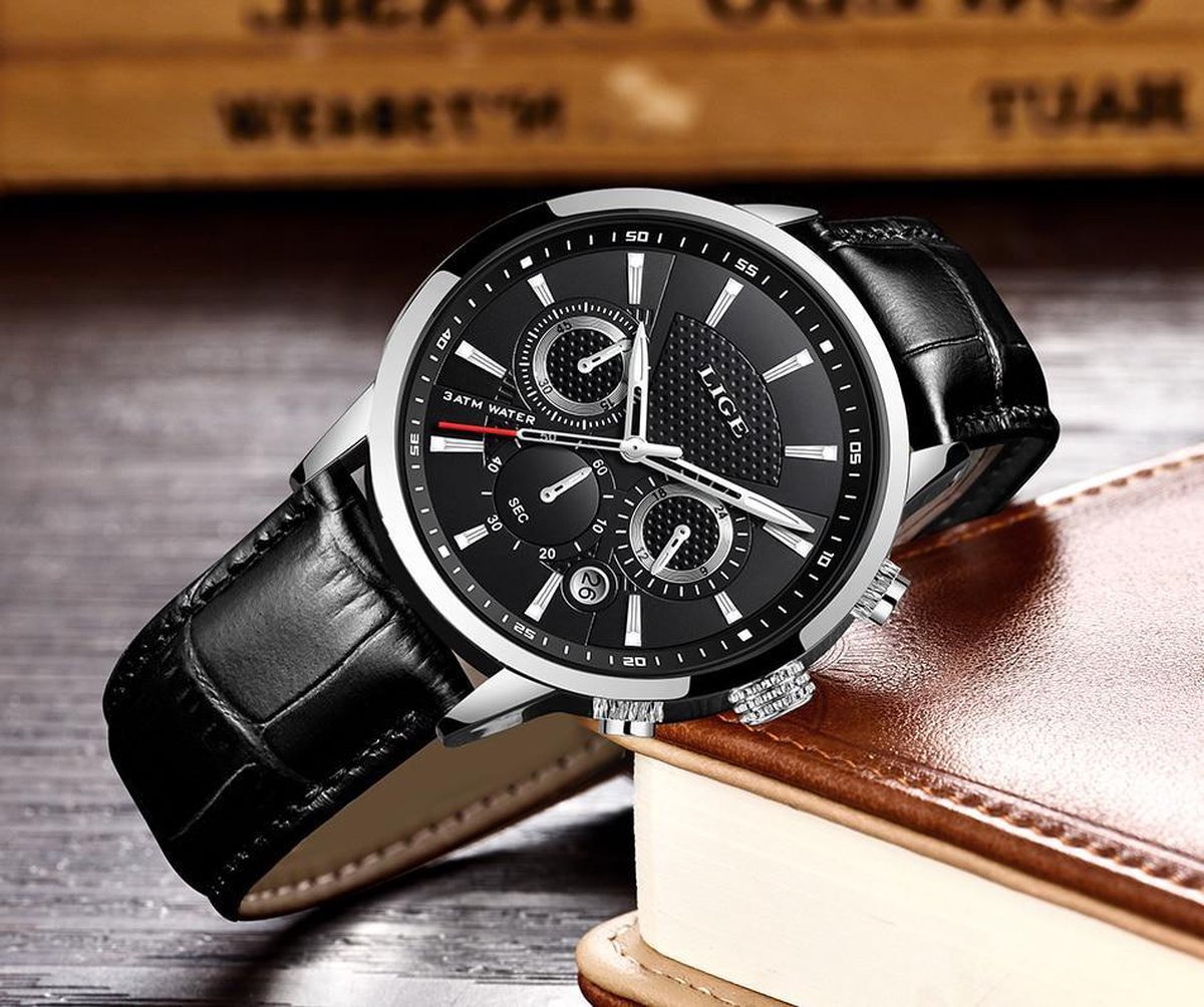 Montre Chronographe Sport LIGE étanche Pour Homme - Neuve Avec étiquettes