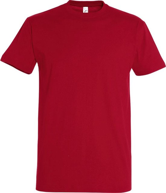 SOLS Heren Keizerlijke Zwaargewicht T-Shirt met korte mouwen (Tango rood)