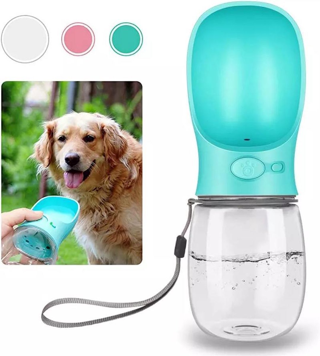 Outdoor Honden Drinkfles- water bottle for dogs- Waterfles- Blauw