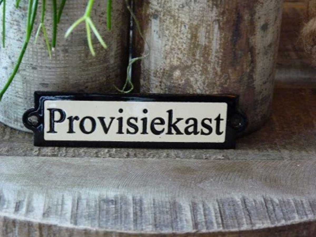 Emaille deurbordje recht recht 'Provisiekast'