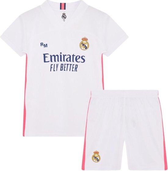 Real Madrid thuis tenue 20/21 - home voetbaltenue - officieel Real Madrid fanproduct - Real Madrid shirt en broekje - maat 140