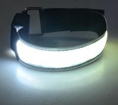 LED Hardloop Armband - Fiets - Outdoor Sport Armband - Reflecterende Hardloop Verlichting - WIT