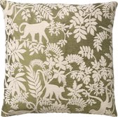 ABU - Kussenhoes met dierenprint Calliste Green 45x45 cm - groen