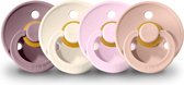 Bibs fopspeen - maat 1 0-6 maanden - 4 stuks - Woodchuck, Ivory, Baby pink, Blush