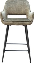 Luxe industriële barkstoel - Velvet - Barkruk - Industrieel - Barstoel - Stoel - Kruk - Sfeer - Fluweel - Trendy - Bar Chair - Chair - Groen - 95 cm hoog