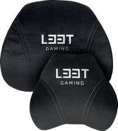 L33T-GAMING - Luxe Kussen Set voor Gamingstoelen - Memory Foam - Traagschuim - Fluweel - Zwart