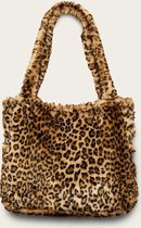 Omay Classic Bag Leopard - Schoudertas voor Dames - Shopper Luipaardprint - 45x10x41 cm - Handmade