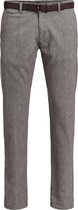 WE Fashion Heren slim fit chino met dessin - Maat W31 X L30