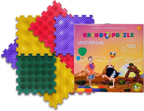 Egels, ortho puzzle, orthopedische massage en ontwikkeling speelmat voor baby kinderen en volwassenen , vloerkleed, balans en sensorische stapstenen van Mambo Kids — afbeelding 2