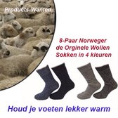 8-Paar Norweger de Orginele Wollen Sokken in 4 kleuren Maat 39-42
