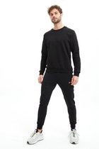 SCR. Tedo - Sweater Heren - Zwarte Trui voor Heren - Met Rits - Zwart - Maat L
