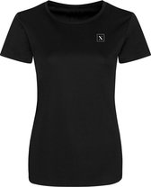 LXURY Dames Smooth Sportshirt maat XL - Trainingshirt - Zwart - Sportkleding