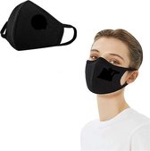 100 STUKS - 0,49 p/st - Mondkapje - mondmasker - mondkapjes - wasbaar - herbruikbaar - zwart - mondmasker - elastisch - 2 lagen - katoen - polyester