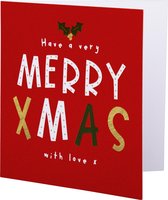 3 Pakjes van 8 kerstkaarten Xmas Typo Modern