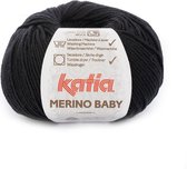 Katia Merino Baby - 2 zwart - 50 gr. = 165 m.