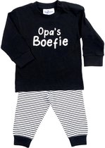 Fun2Wear - Pyjama Opa's Boefie - Zwart / Wit - Maat 104 - Jongens, Meisjes