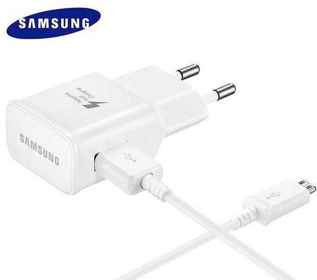 Chargeur rapide d'origine Samsung 2 en 1 (EP-TA20EWE) avec câble Micro USB  - convient... | bol.com