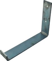 GoudmetHout Industriële Plankdrager L-vorm UP 20 cm - Per stuk - Staal - Zonder Coating - 4 cm x 20 cm x 15 cm