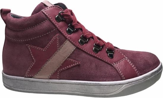 Naturino rits veter ster lederen hoge sneakers Joke fuxia mt 34