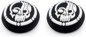 PS5 Thump grips| Thumb Sticks | Controller Caps - set 2 x zwart wit SKULL