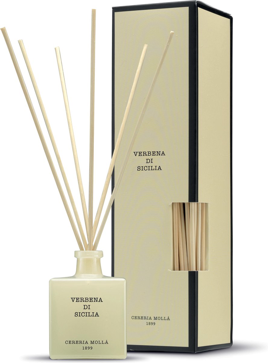 Cereria Mollà 1899 Mikado Geurstokjes 100ml Verbena di Sicilia Ideaal cadeau Lente Zomergeur