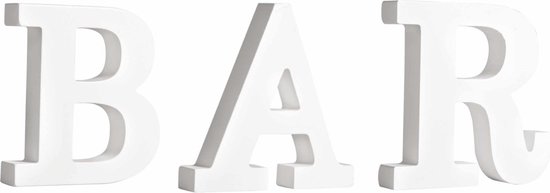 Houten deco hobby letters 3x witte letters om het woord te maken bol.com