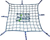 Side protection net 2.00 x 5.00 m, Scaffolding net Quick strap fastener Belt fastener protection net blue