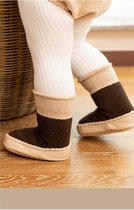 Slofjes ,bruin, 0-10 maanden, baby sloffen