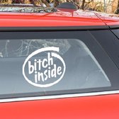 Witte Bitch Inside Auto Sticker